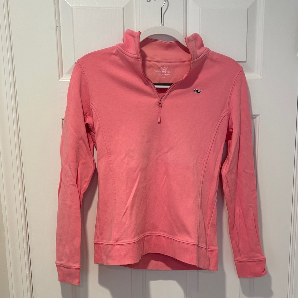 Vineyard Vines Women's Pink Quarter-Zip size XS